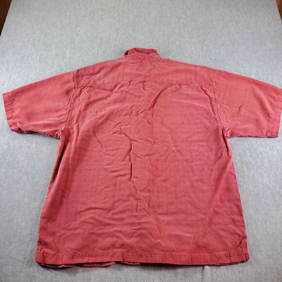 Tommy Bahama Shirt Mens XL Red Polynosic Rayon Casual Button Up - Picture 7 of 8